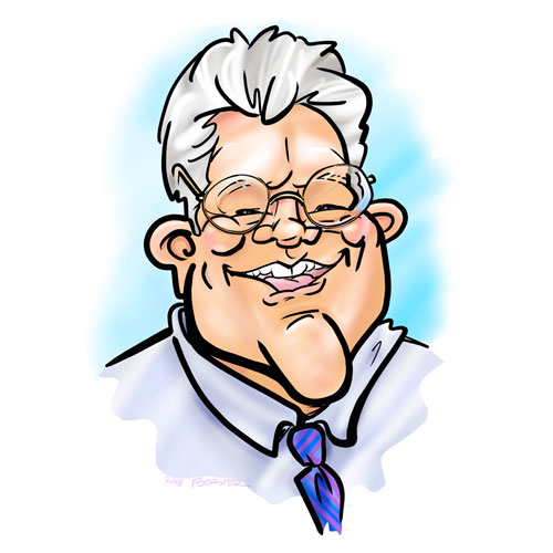 Drawing of a digital caricature.